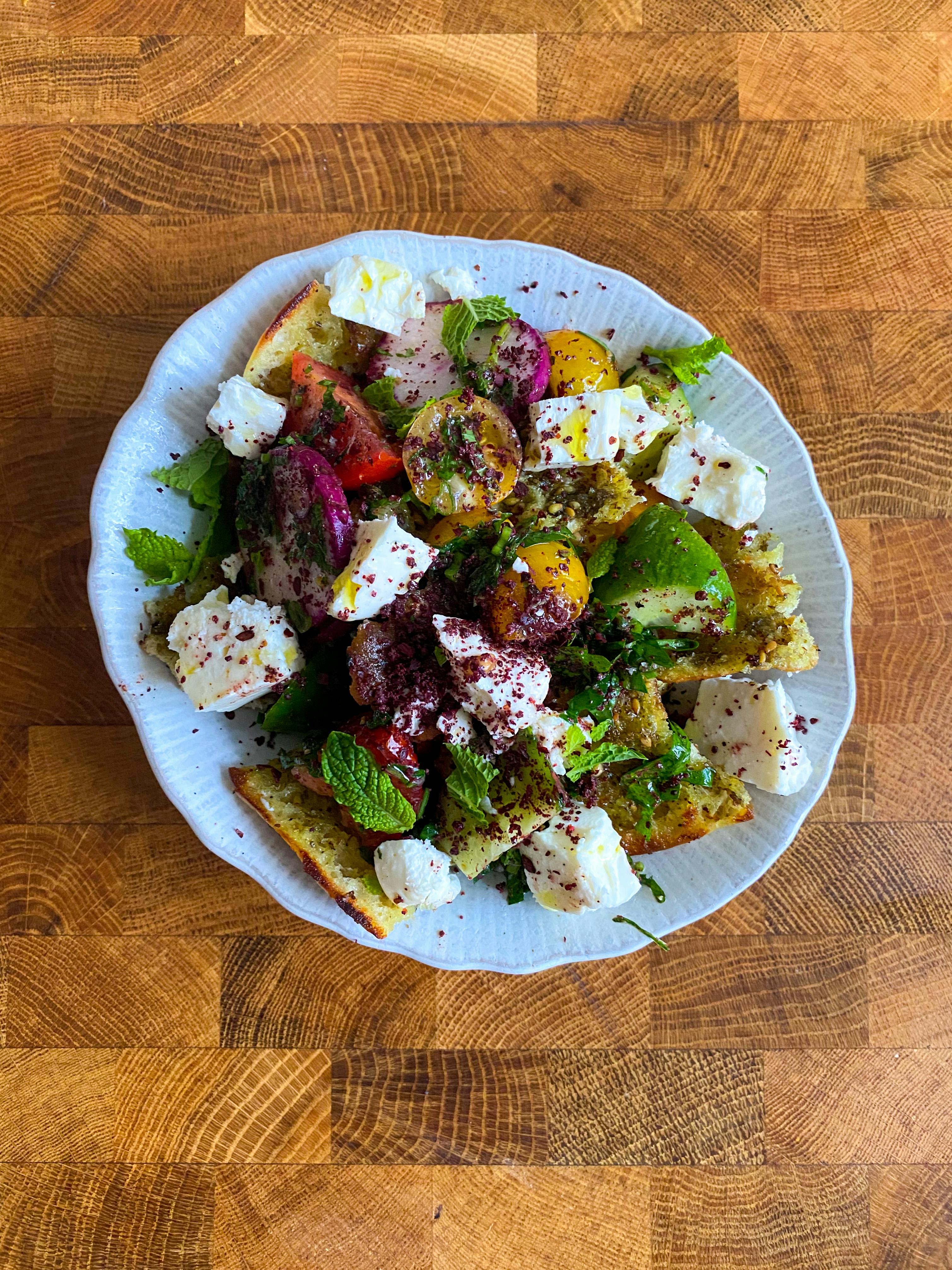 Picture for Fattoush Salad (w/ leftover pita)