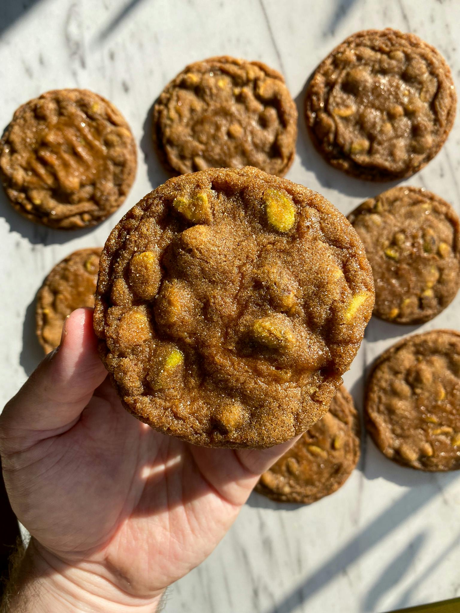 Picture for Gingerbread-Pistachio-Date Honey Cookies