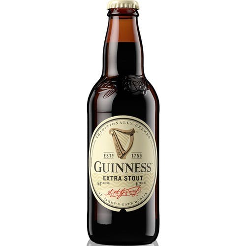 bottle of Guinness beer (room temperature)