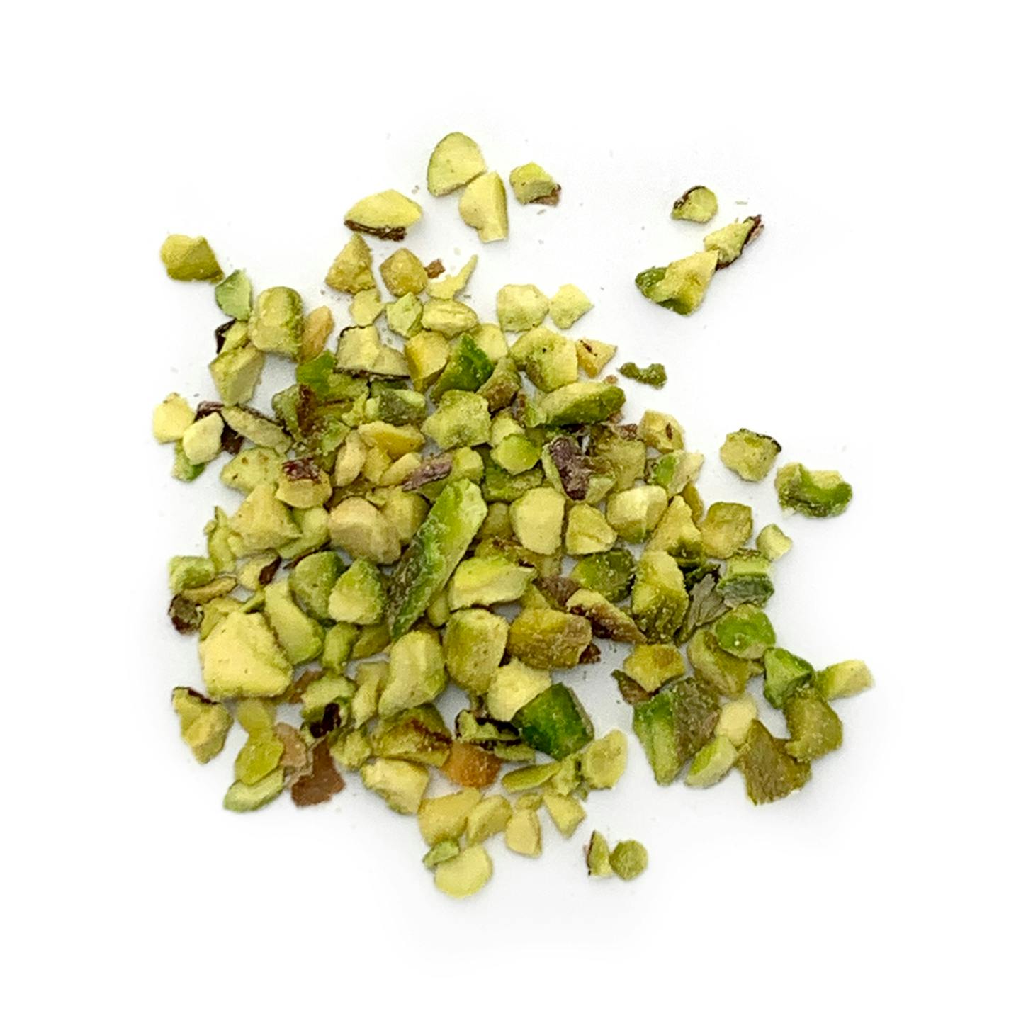 A of crushed pistachios  