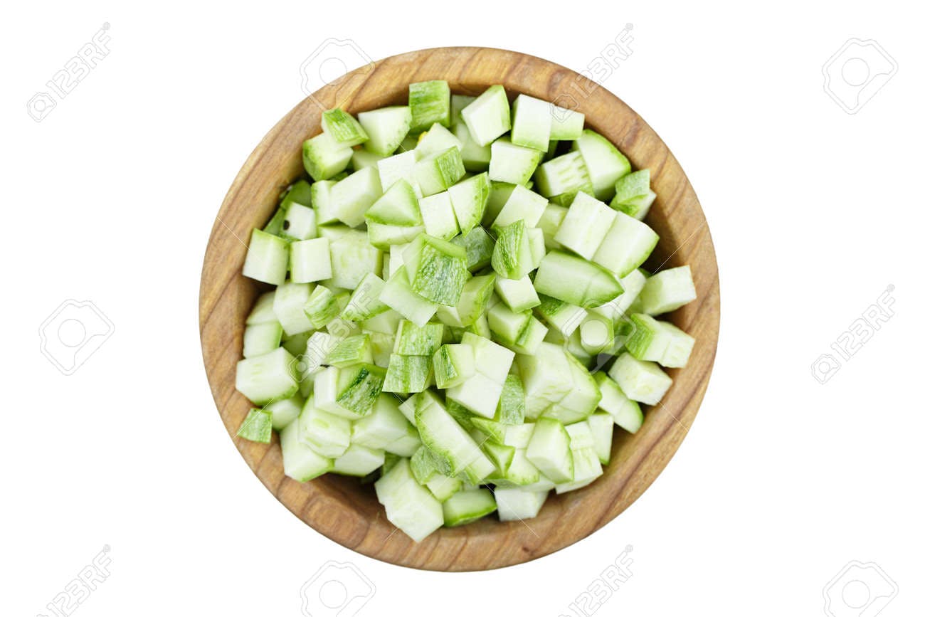 Finely chopped cucumber