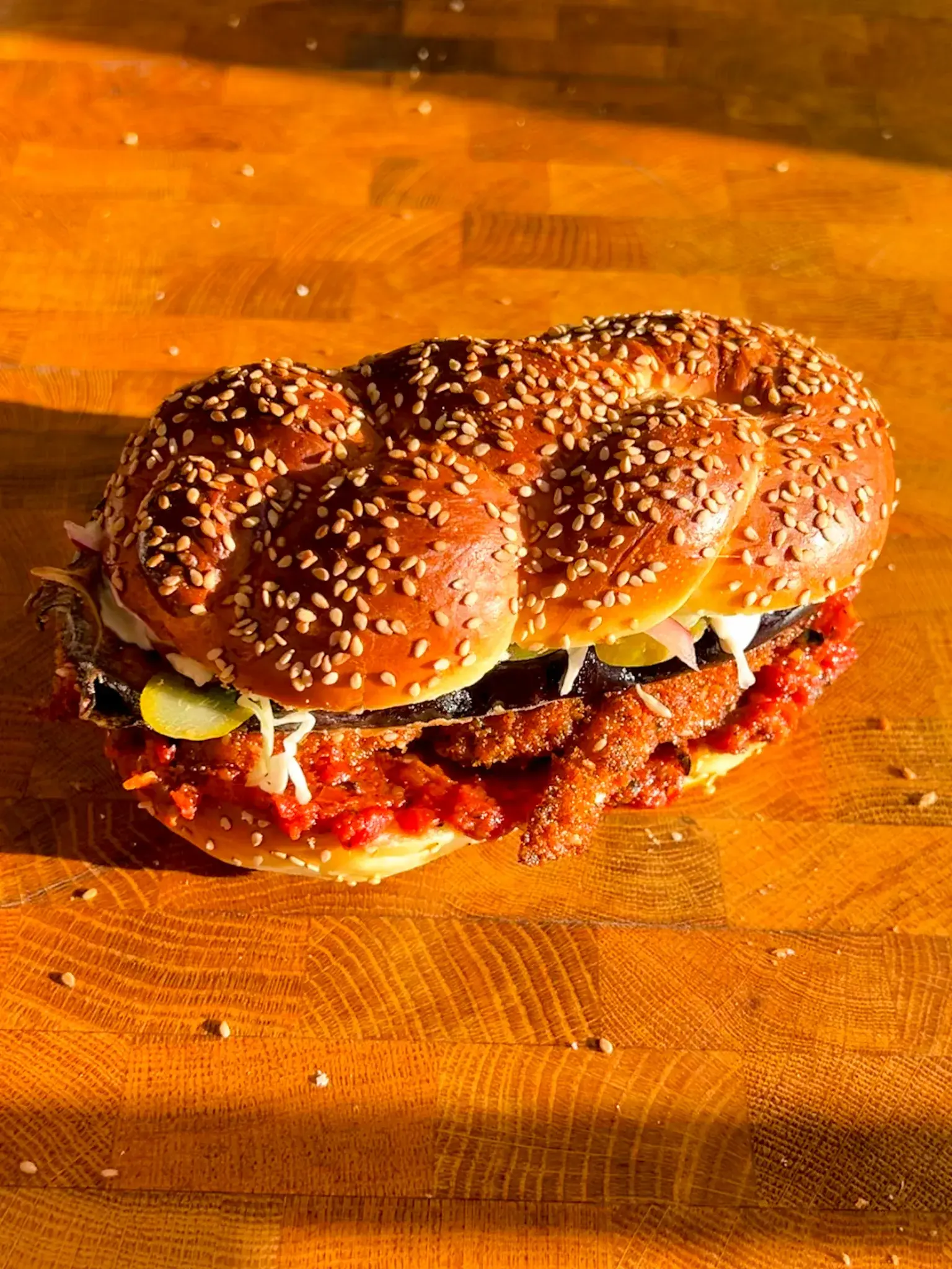 Friday Challah Schnitzel Sandwich