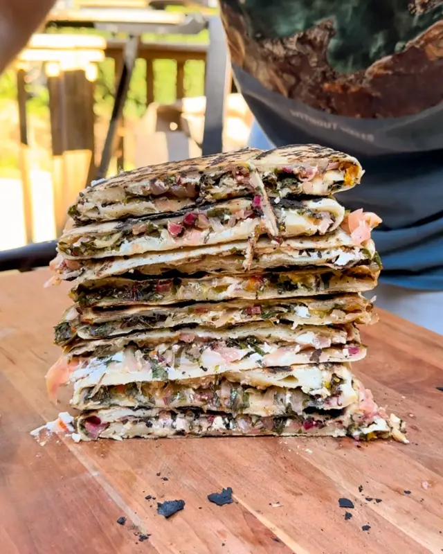 Swiss Chard and Peppers Gozleme