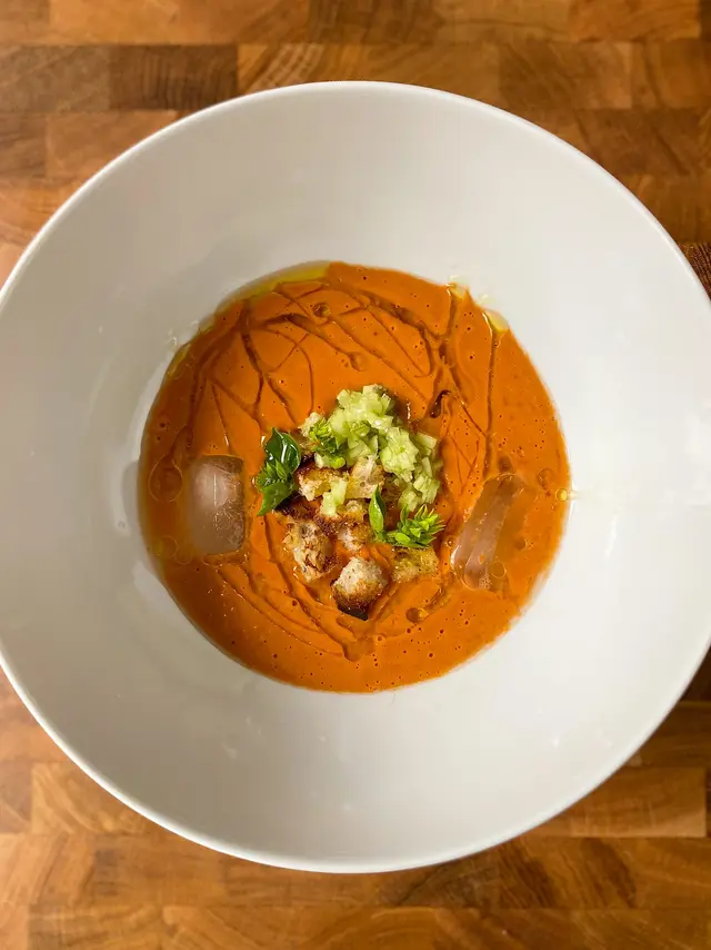 Gazpacho (W/ Stale Sourdough Bread)