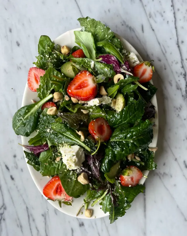 Strawberry, Feta & Basil Summer Salad