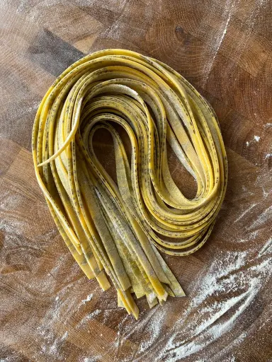 Black Truffle Tajarin (Incorporated Truffle in the Pasta)