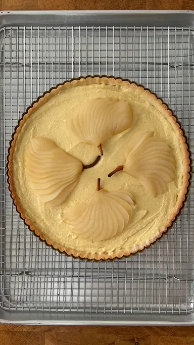 Pear Frangipane Tart (Tarte Bourdaloue)