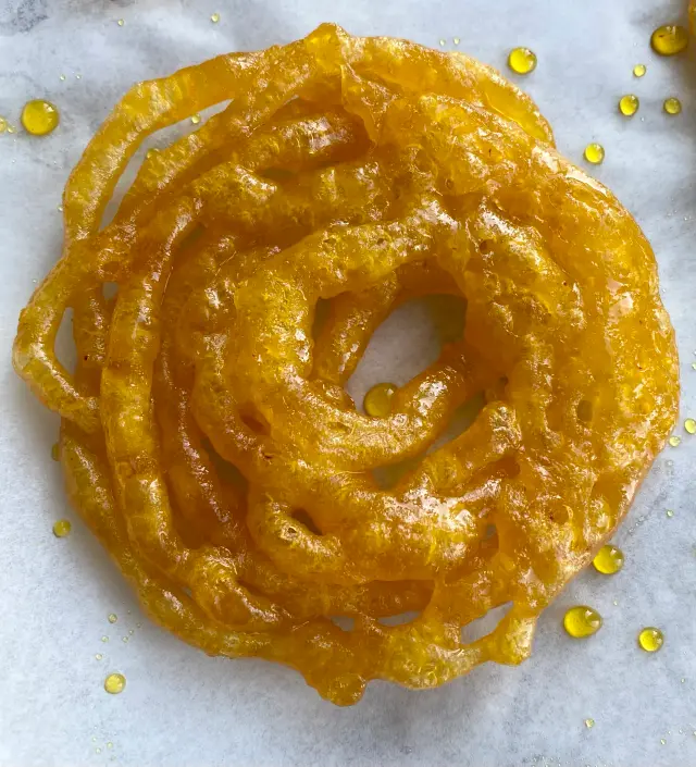 Zoolubia (Persian Saffron & Rosewater Fritter)