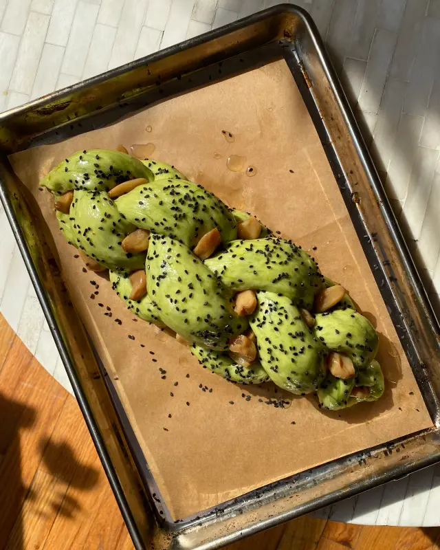 Green Garlic Challah