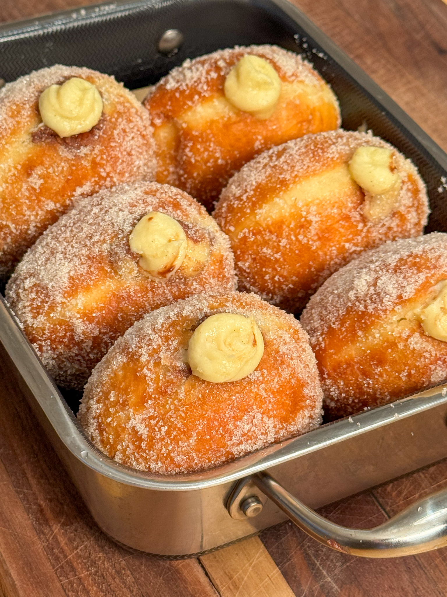 Choco Vanilla Sufganiyot (Hanukkah Donuts)
