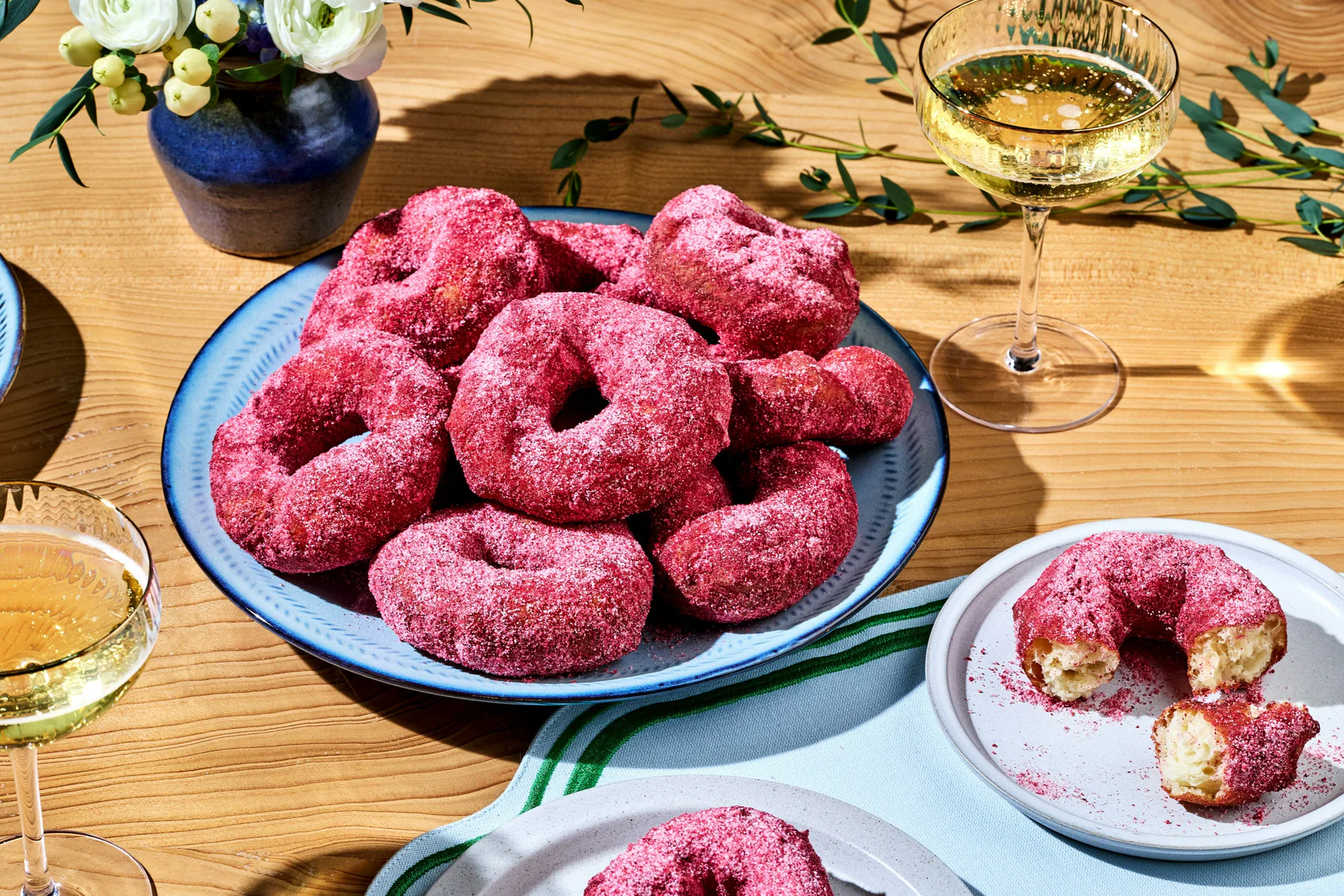 Raspberry-Dusted Sfinge (Moroccan Donuts)